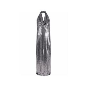 BLANCA VITA Silver Elastane Cocktail Women's Dress